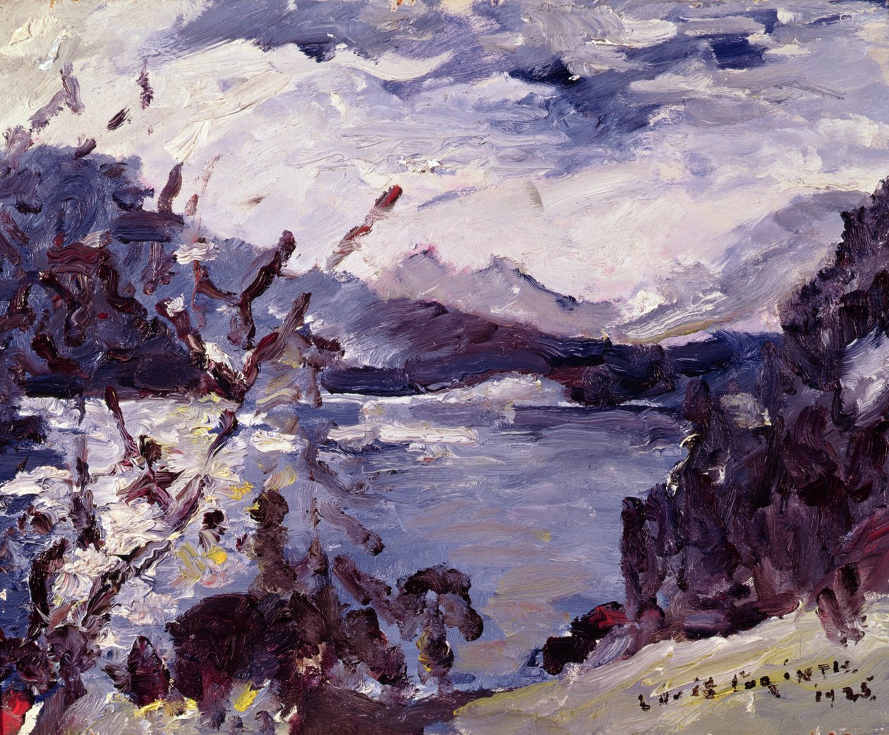 Walcheni-tó hegyekkel körülvéve, 1925 alkotó: Lovis Corinth
