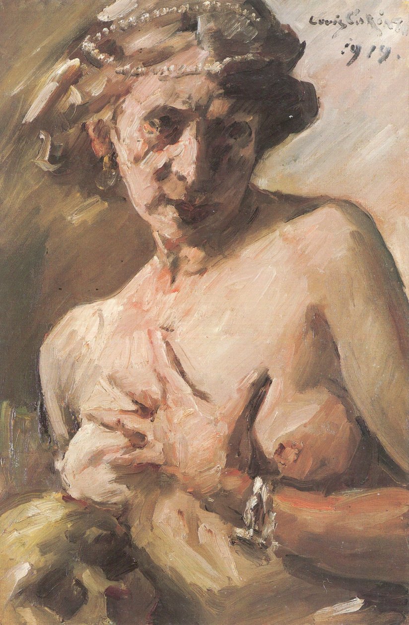 Magdolna gyöngyökkel a hajában alkotó: Lovis Corinth