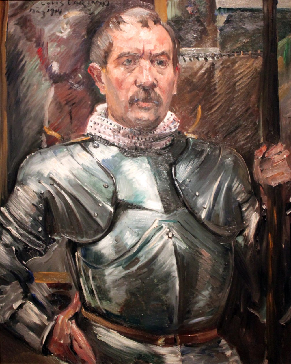 Önarckép páncélban alkotó: Lovis Corinth