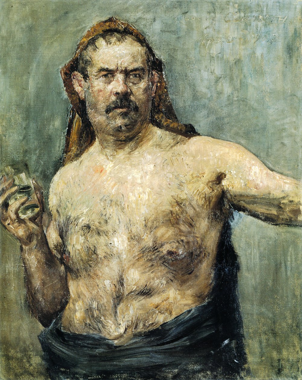 Önarckép üveggel alkotó: Lovis Corinth