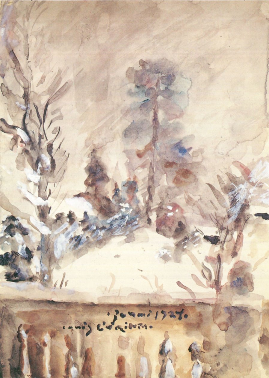 Walchensee a hóban alkotó: Lovis Corinth