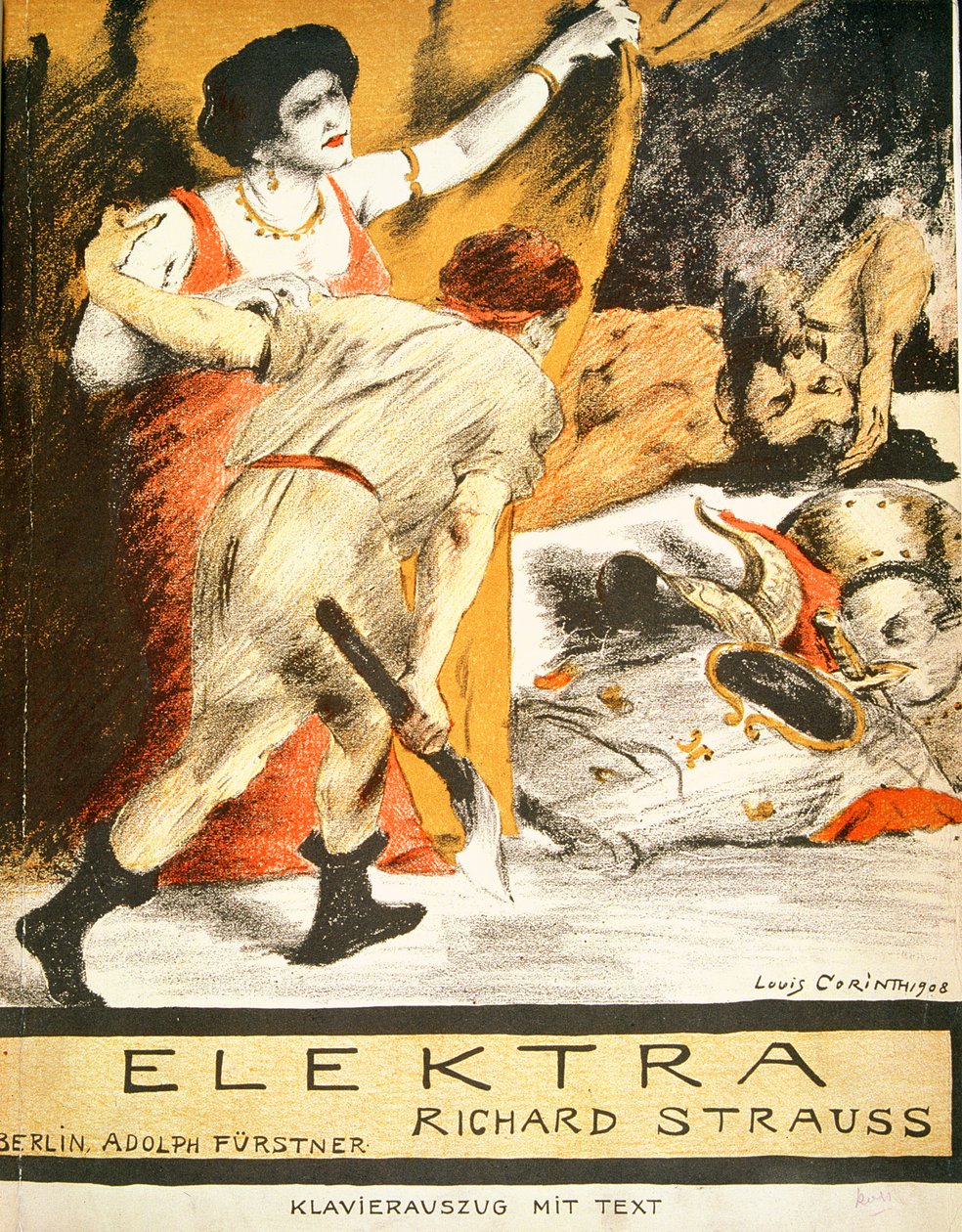 Richard Strauss (1864-1949) „Elektra” zongorapartitúrájának homlokzata 1908 (színes litó) alkotó: Lovis Corinth