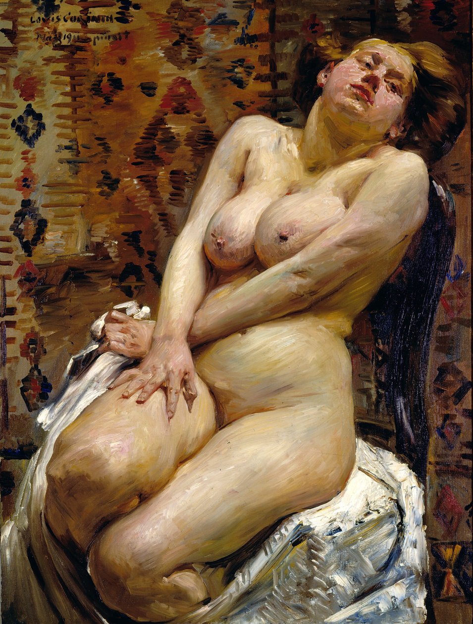 Nana, női akt alkotó: Lovis (1858-1925) Corinth
