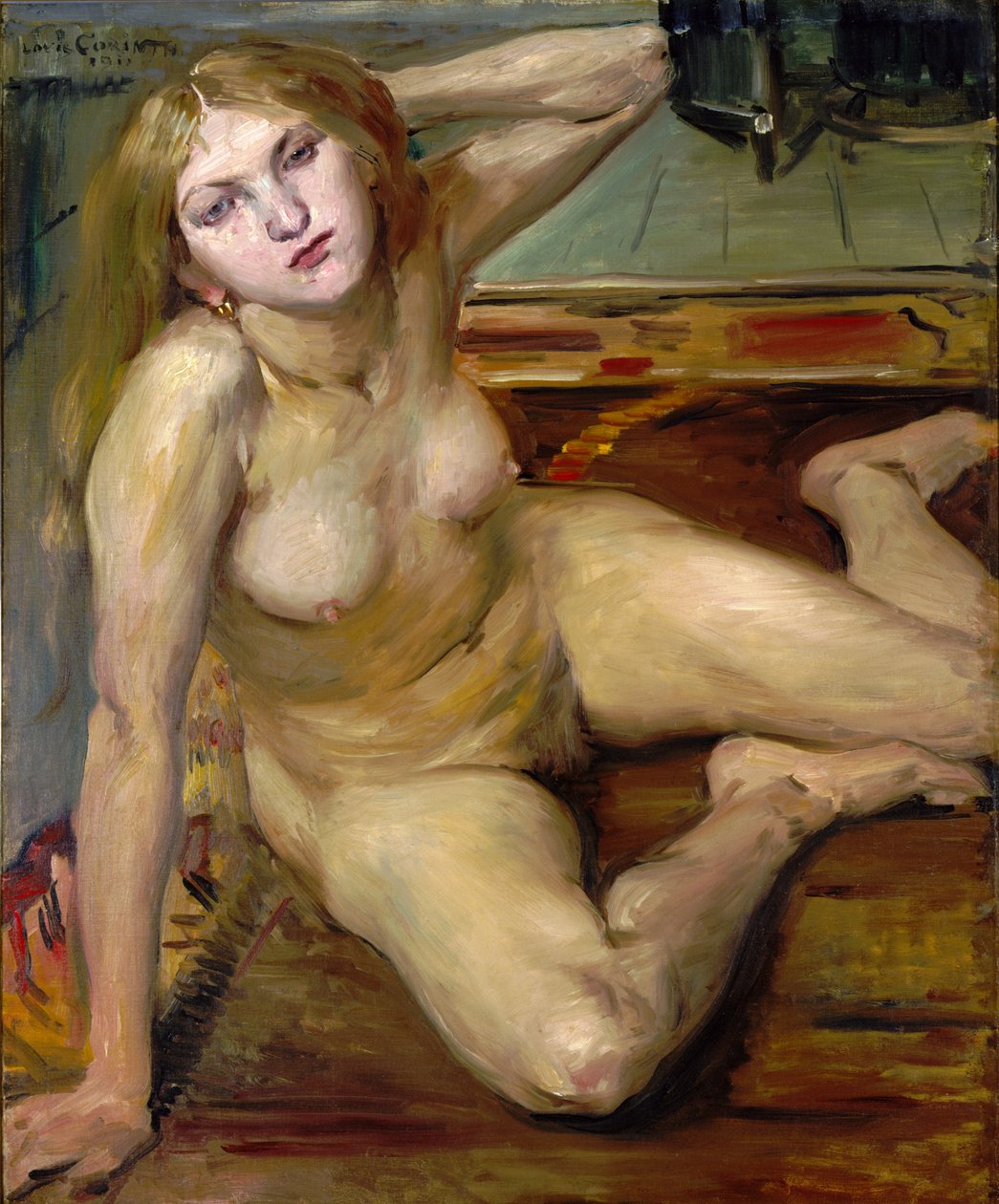 Meztelen lány egy szőnyegen alkotó: Lovis (1858 1925) Corinth