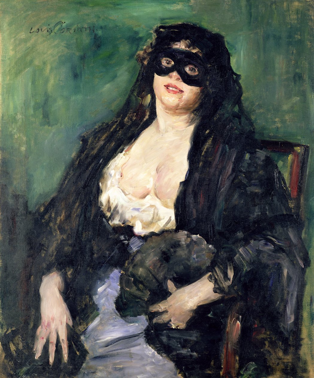 A fekete maszk (olaj, vászon) alkotó: Lovis  Corinth