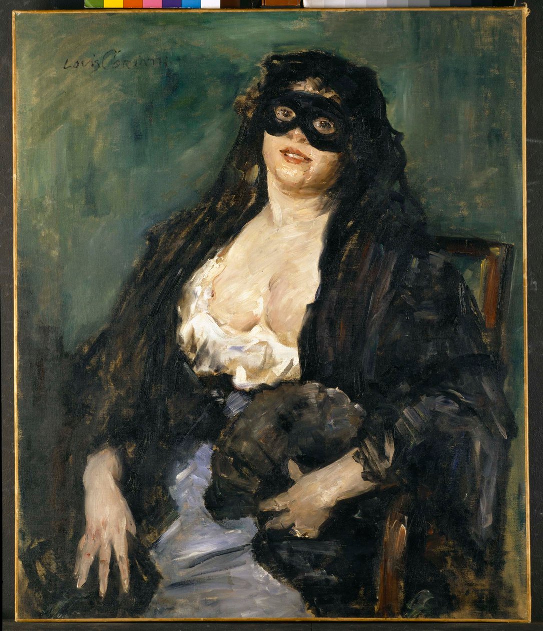 A fekete maszk - Corinth, Lovis (1858-1925) - 1908 - Olaj, vászon - Állami Múzeumok, Kassel alkotó: Lovis  Corinth