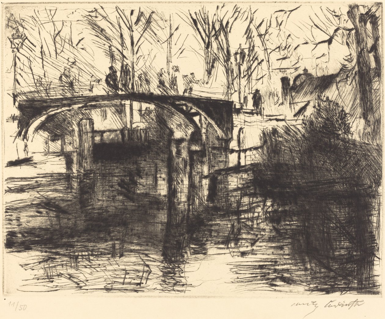 A Tiergarten nézetéből a Tiergartenre, 1920. alkotó: Lovis Corinth
