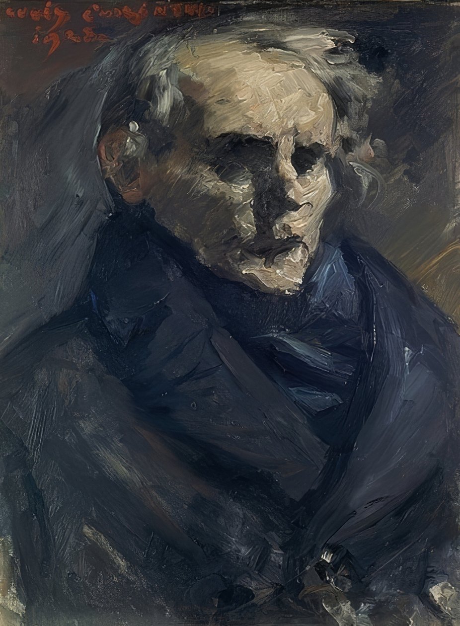 Bernt Grönvold festő portréja. 1923 alkotó: Lovis Corinth