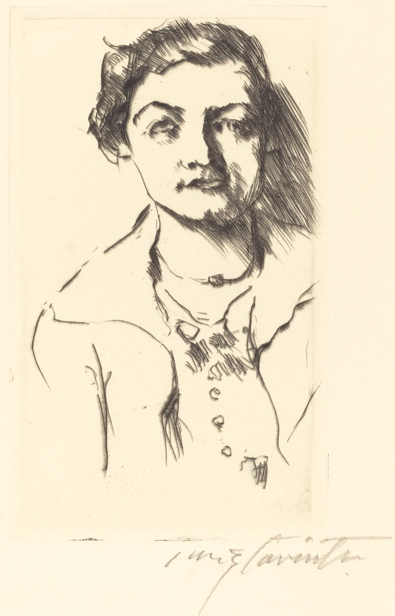 Egy fiatal nő portréja – Anneliese Halbe alkotó: Lovis Corinth