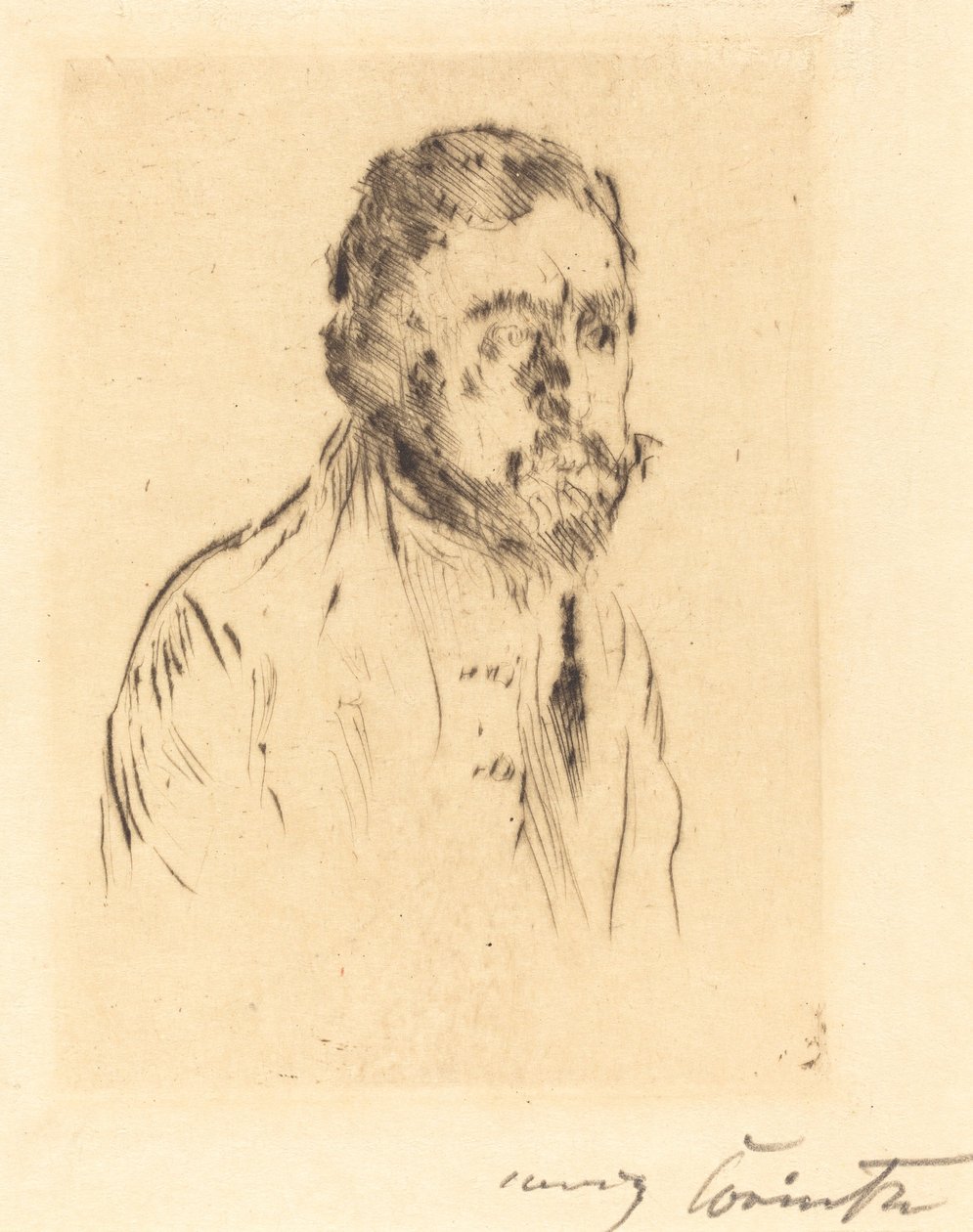 portré tanulmány H. St. (H. St. portrétanulmánya) alkotó: Lovis Corinth