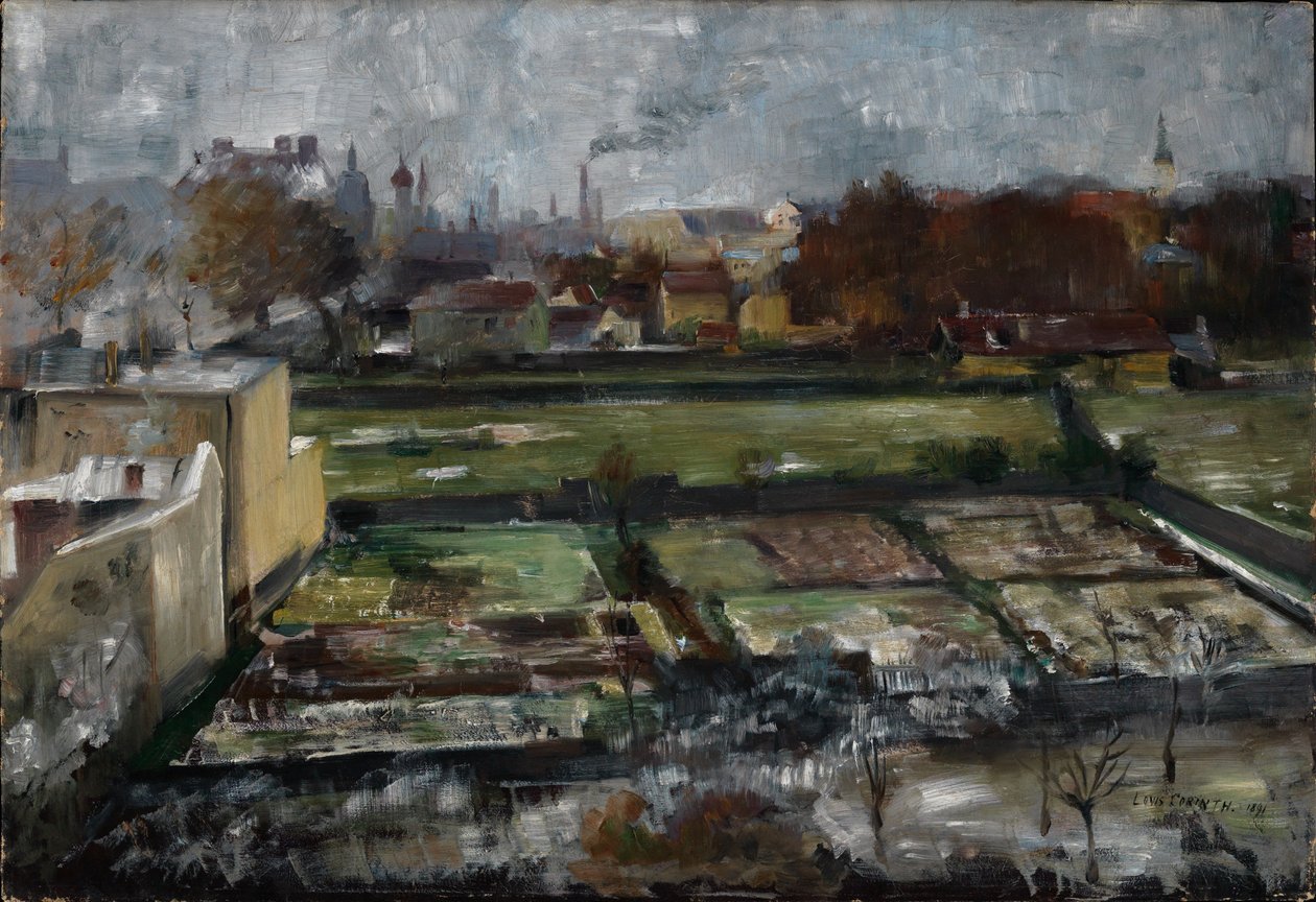 Kilátás a müncheni műteremből alkotó: Lovis Corinth