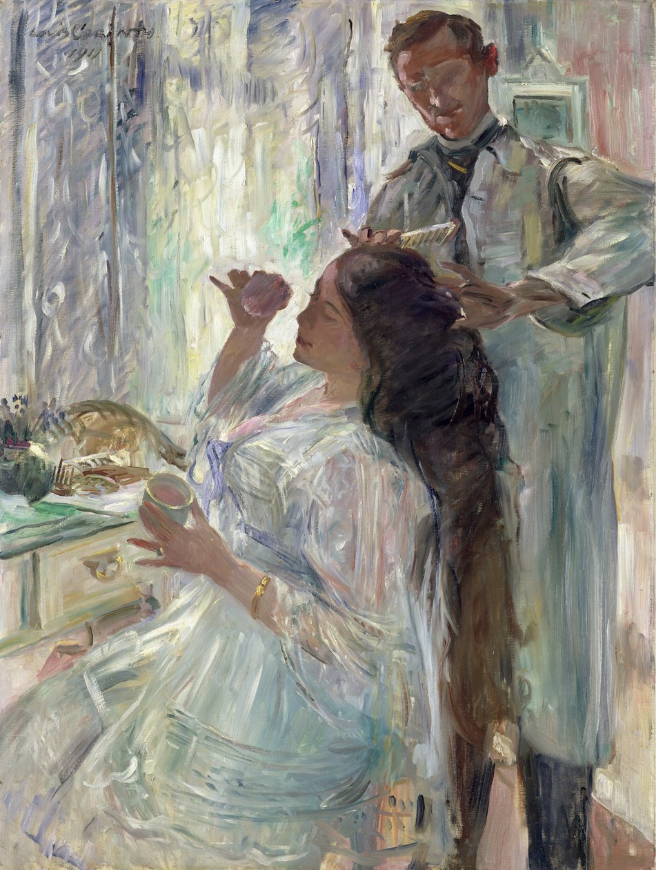 Charlotte Corinth a fésülködőasztalánál, 1911 alkotó: Lovis Corinth