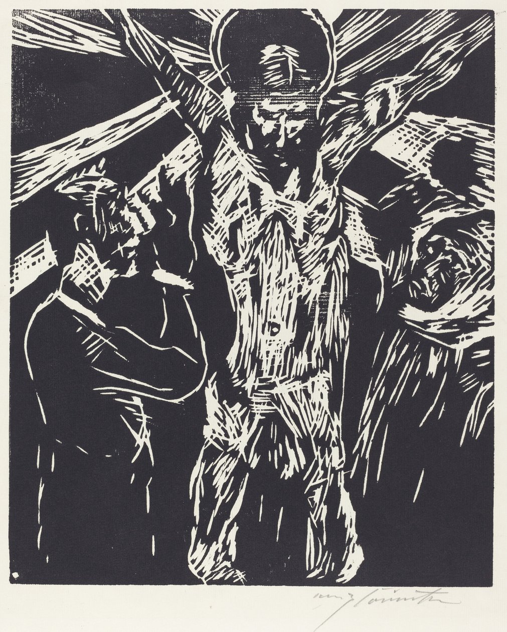 Krisztus a kereszten (A keresztre feszítés) alkotó: Lovis Corinth