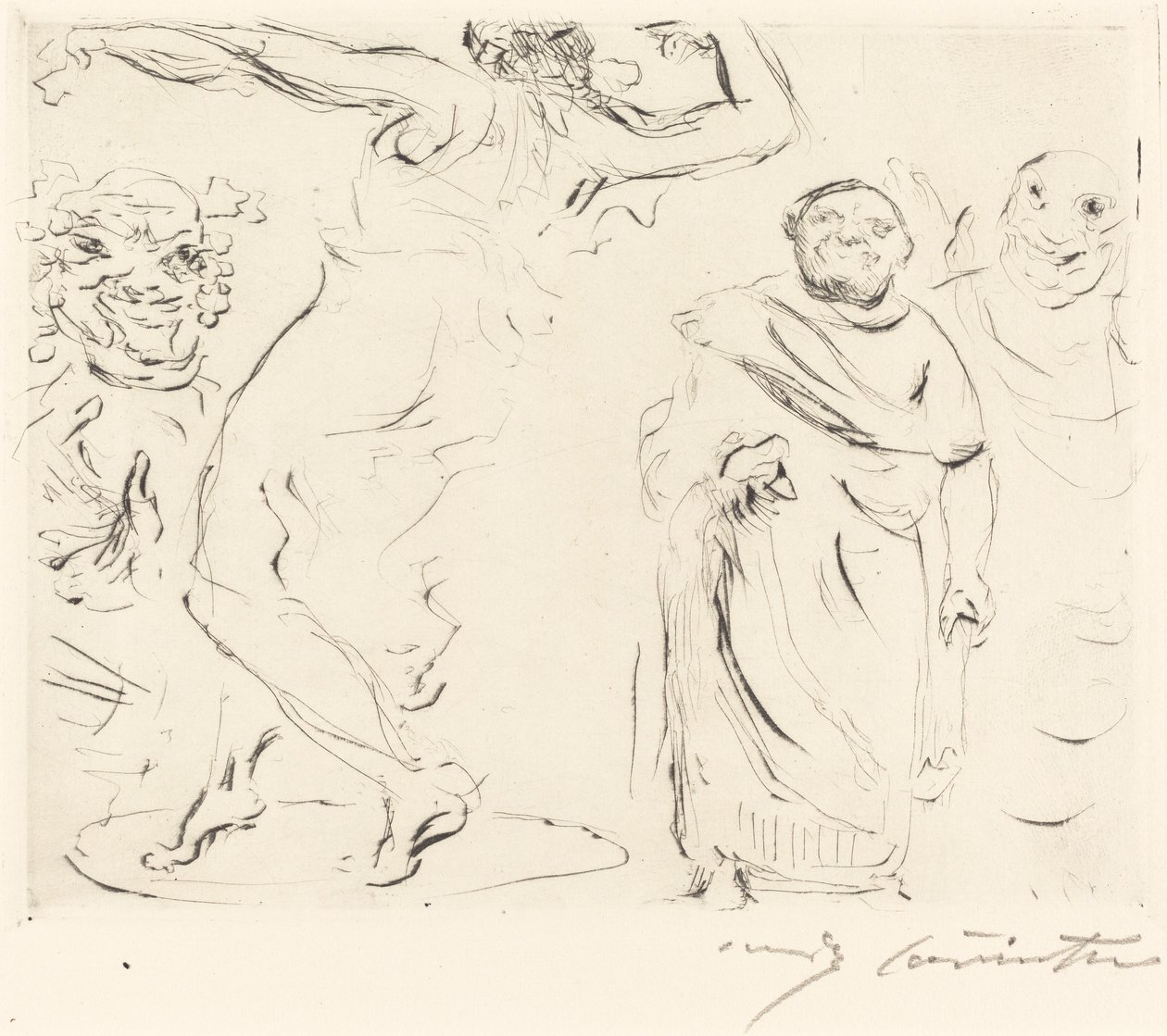 A trimalchiói Gastmahl: pl. XI (Trimalchiói lakoma: pl. XI) alkotó: Lovis Corinth