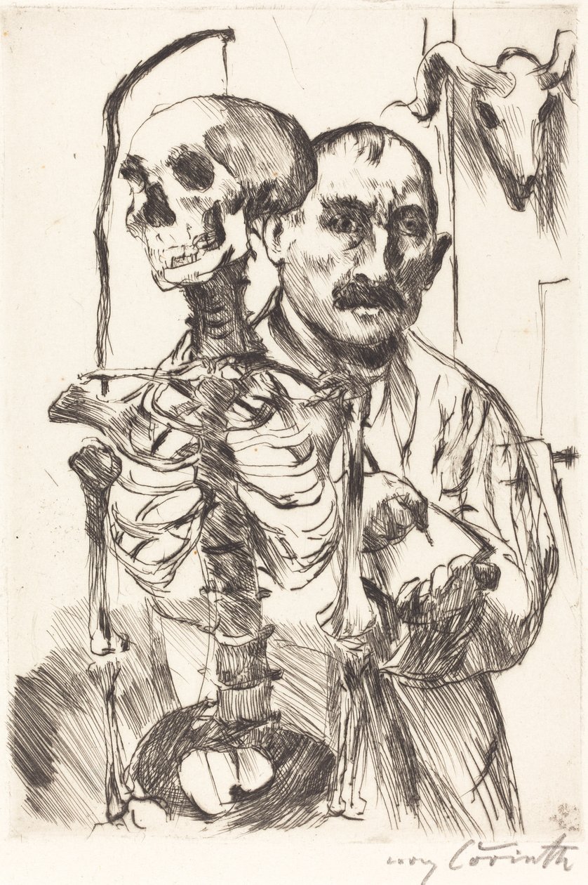 A művész és a halál II. A művész és a halál II, 1916. alkotó: Lovis Corinth