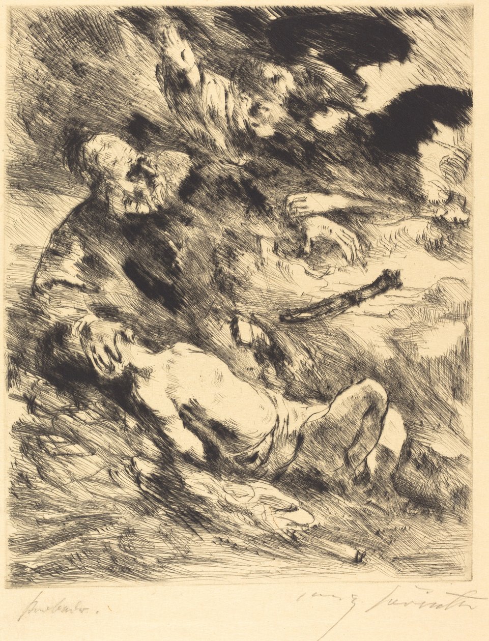 Izsák áldozata Izsák áldozata, 1920. alkotó: Lovis Corinth
