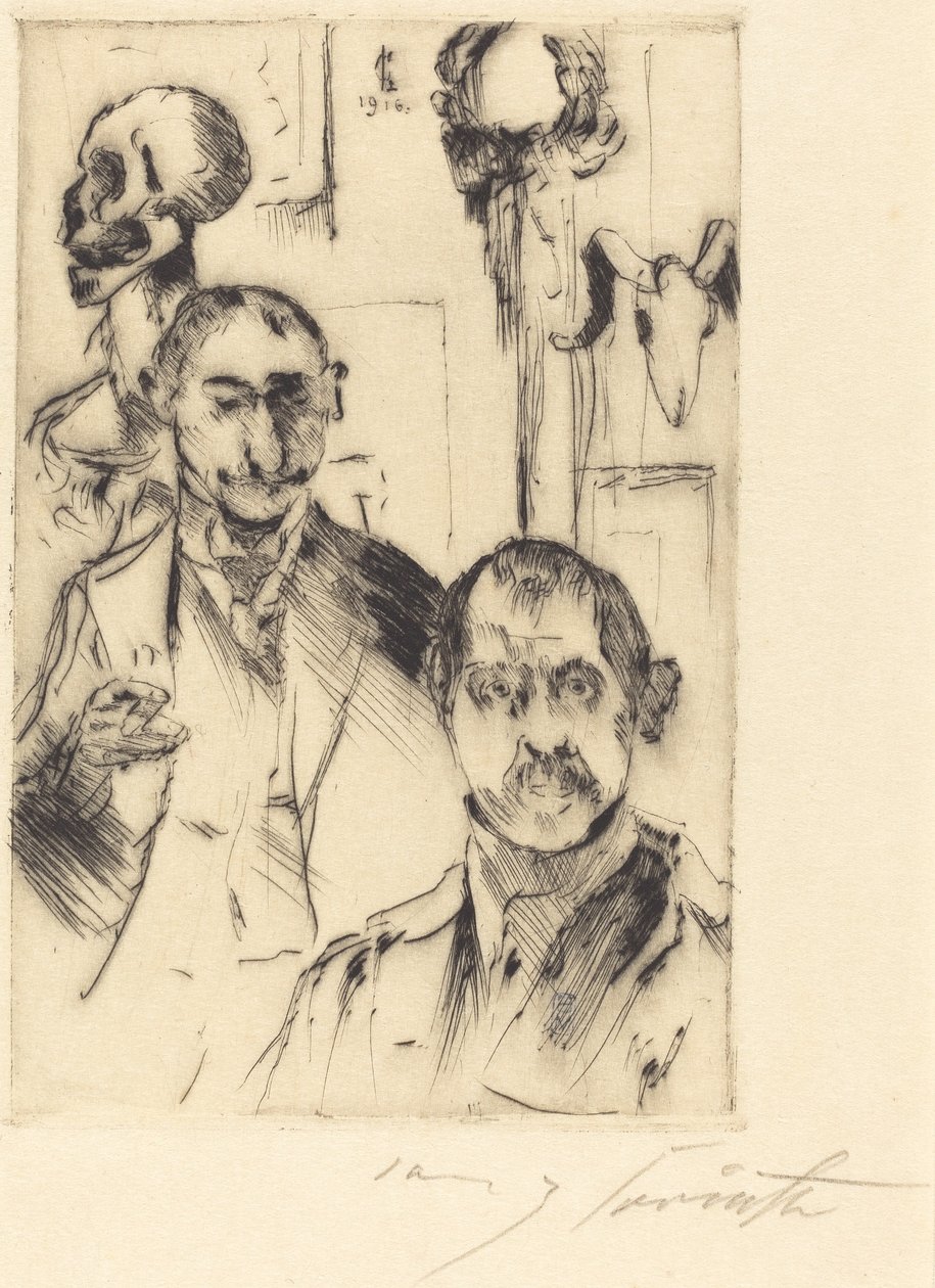 Dupla portré csontvázzal alkotó: Lovis Corinth