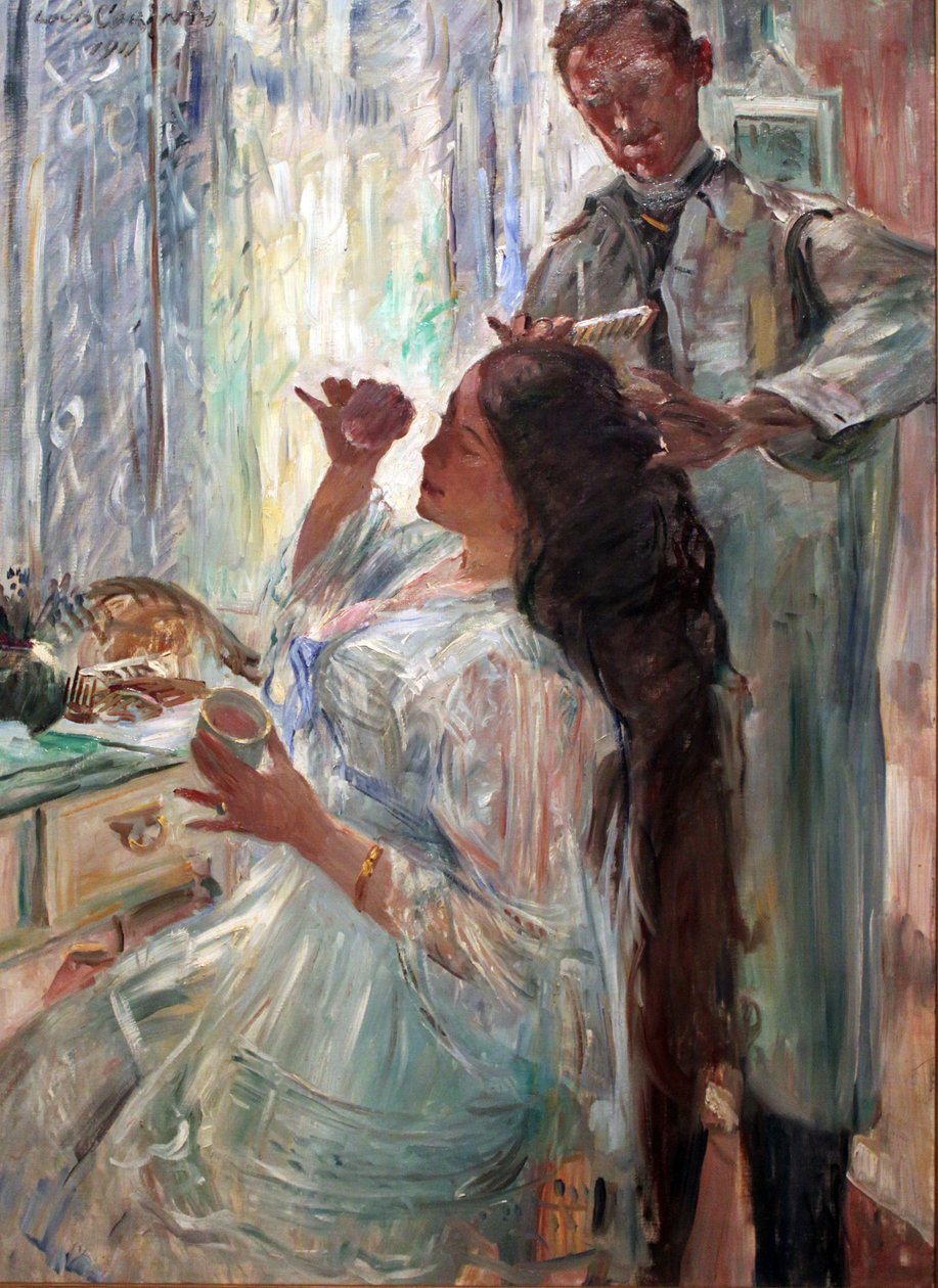 Német: Am Putztisch Charlotte Corinth az öltözőasztalnál alkotó: Lovis Corinth