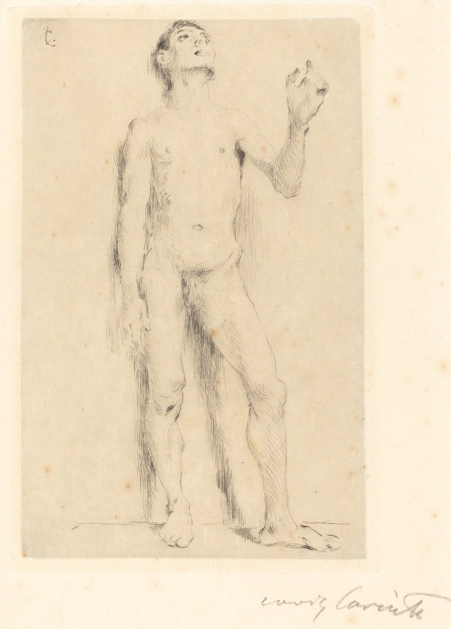 Fiatal férfi akt alkotó: Lovis Corinth