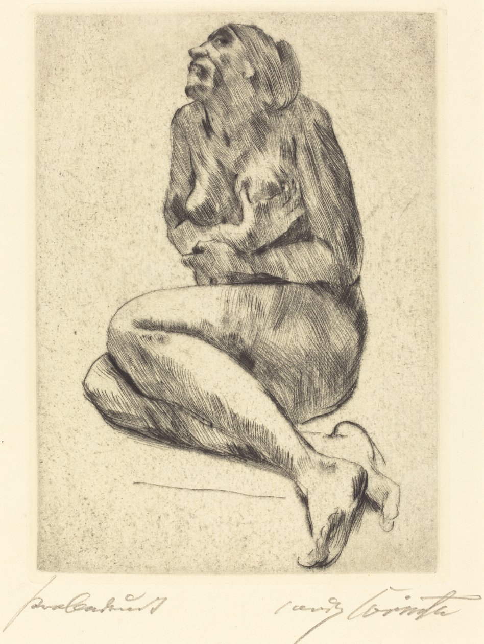 Guggoló női akt Guggoló női akt, 1914. alkotó: Lovis Corinth