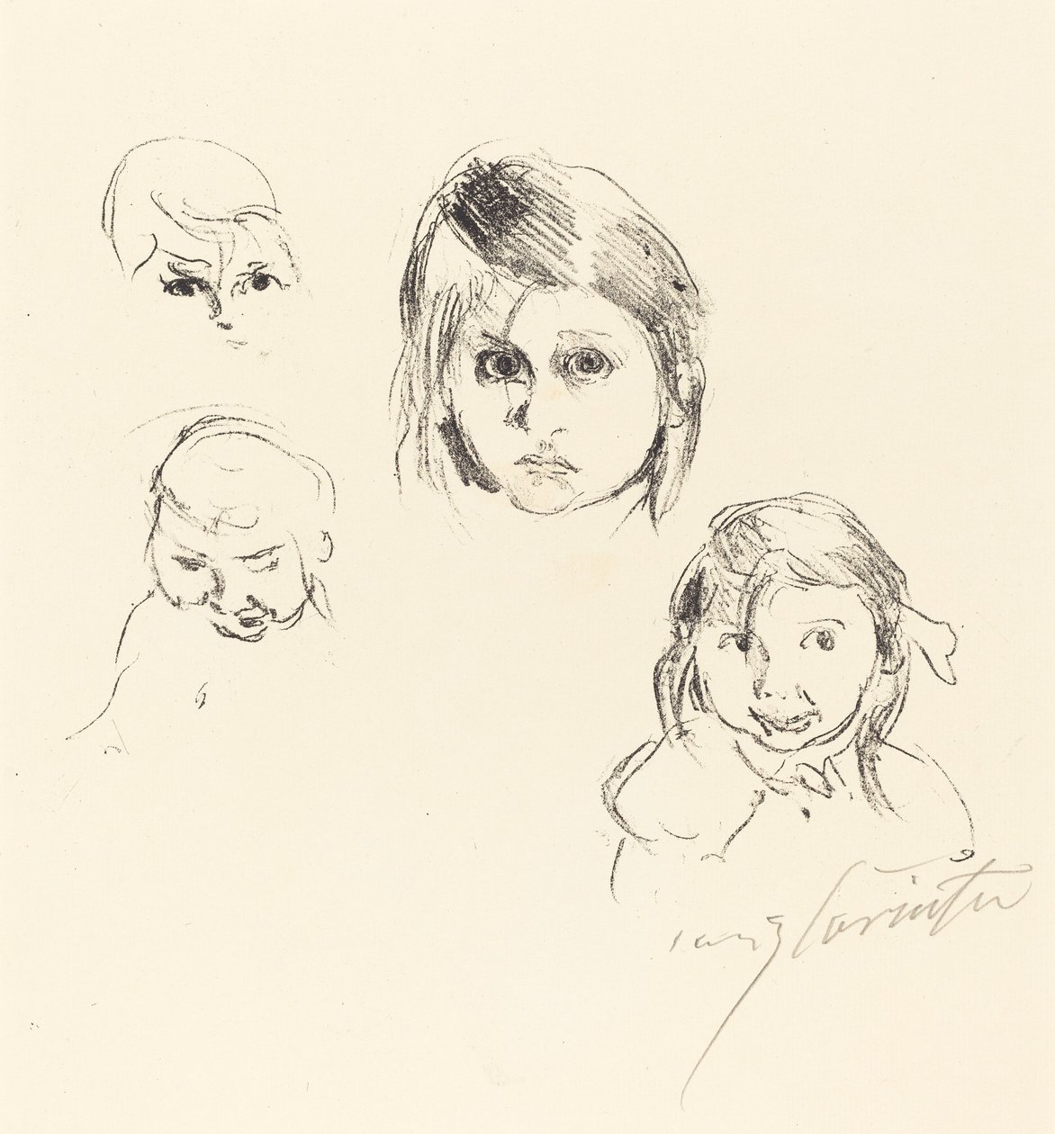 Kinderköpfe Gyermekfejek, 1914. alkotó: Lovis Corinth