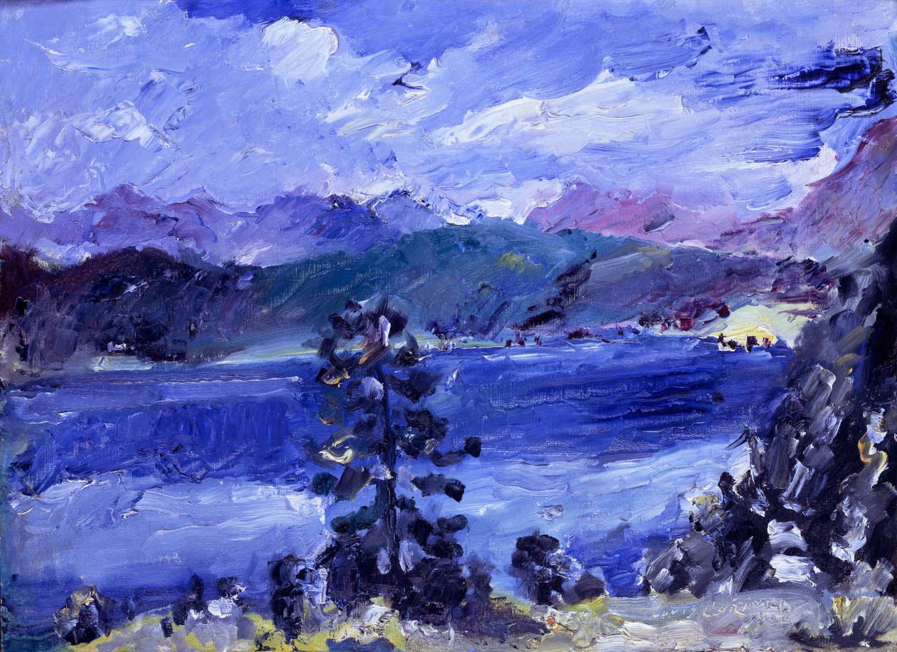 A Walchen-tó vörösfenyővel alkotó: Lovis Corinth