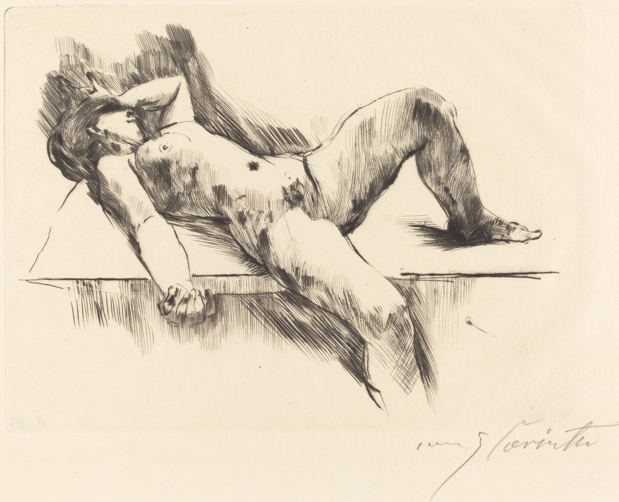 Fekvő női akt III alkotó: Lovis Corinth
