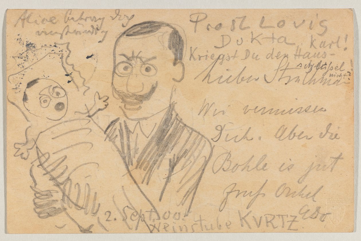 Lovis Corinth Carl Strathmannnak: képeslap alkotó: Lovis Corinth