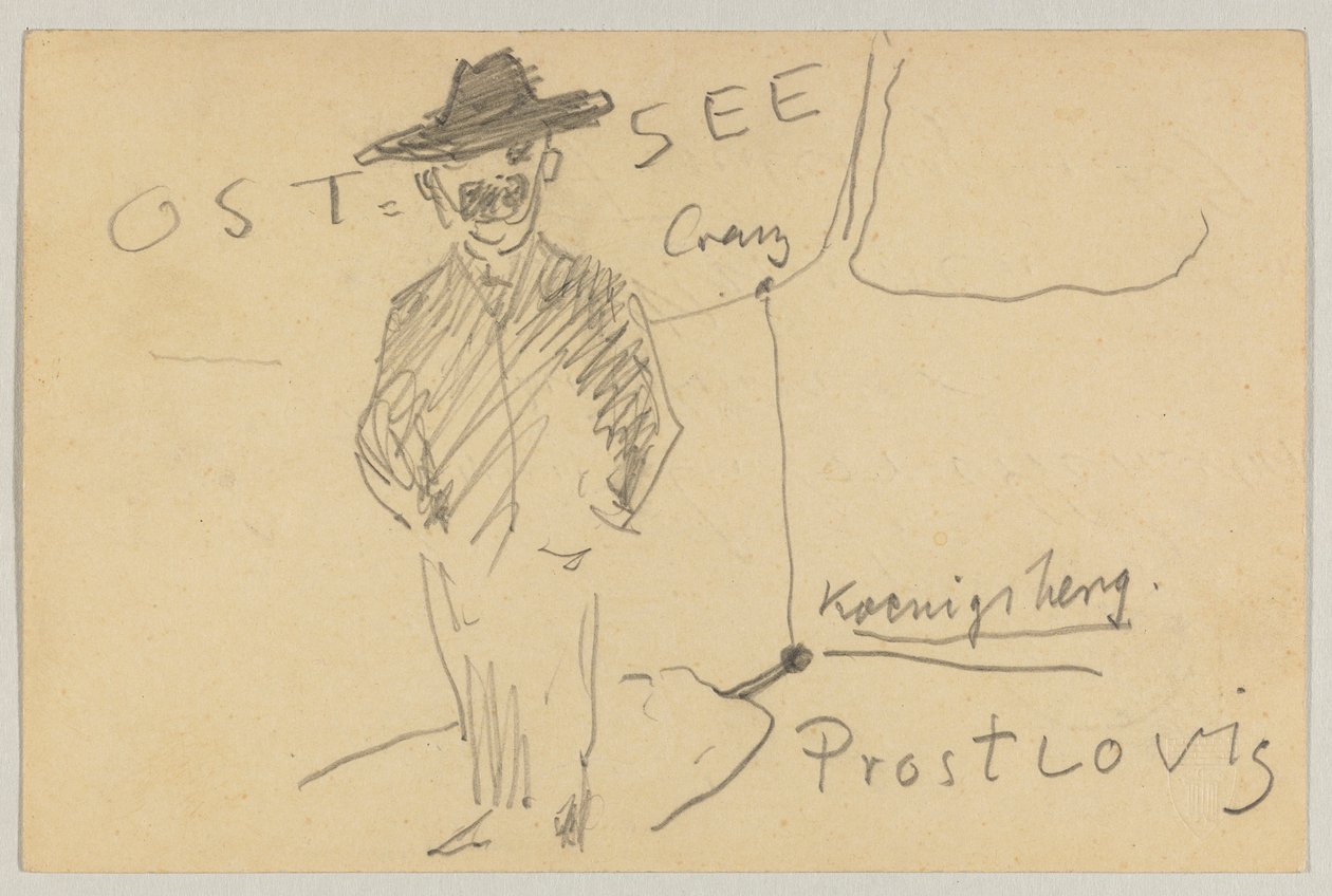 Lovis Corinth Carl Strathmannnak: képeslap, 1903. április 10-i postabélyegző alkotó: Lovis Corinth