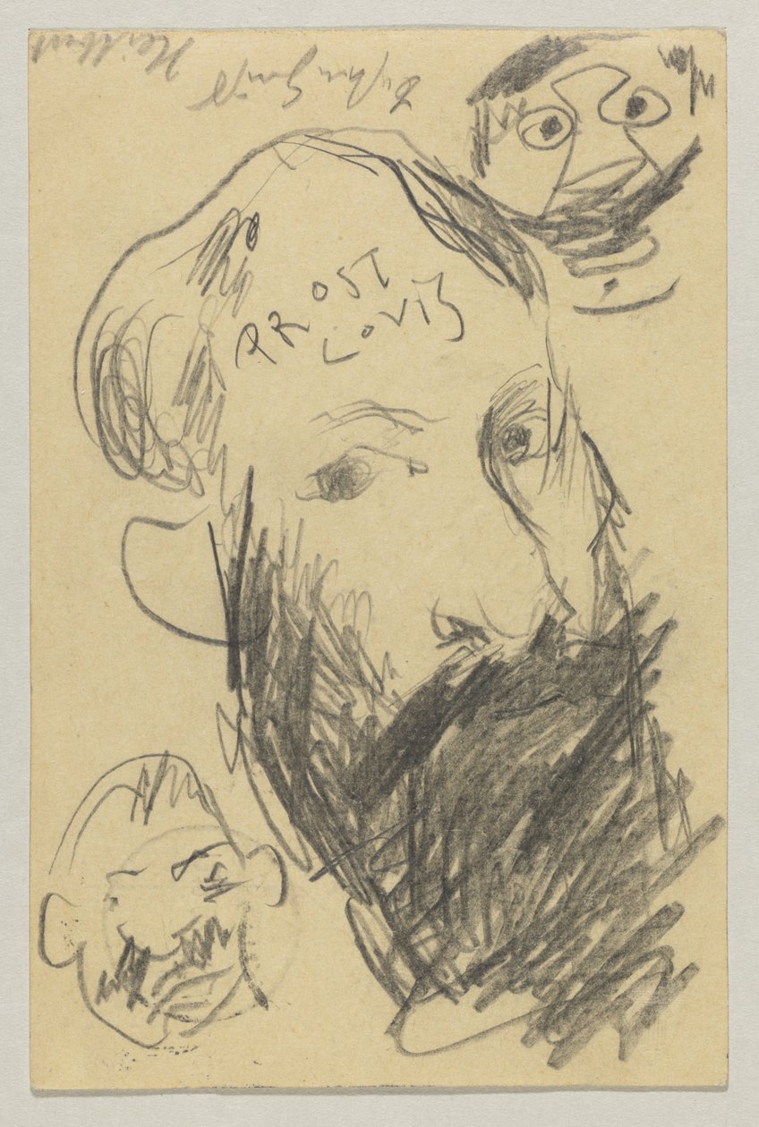 Lovis Corinth Carl Strathmannnak: képeslap, 1902. december 12-i postabélyegző alkotó: Lovis Corinth