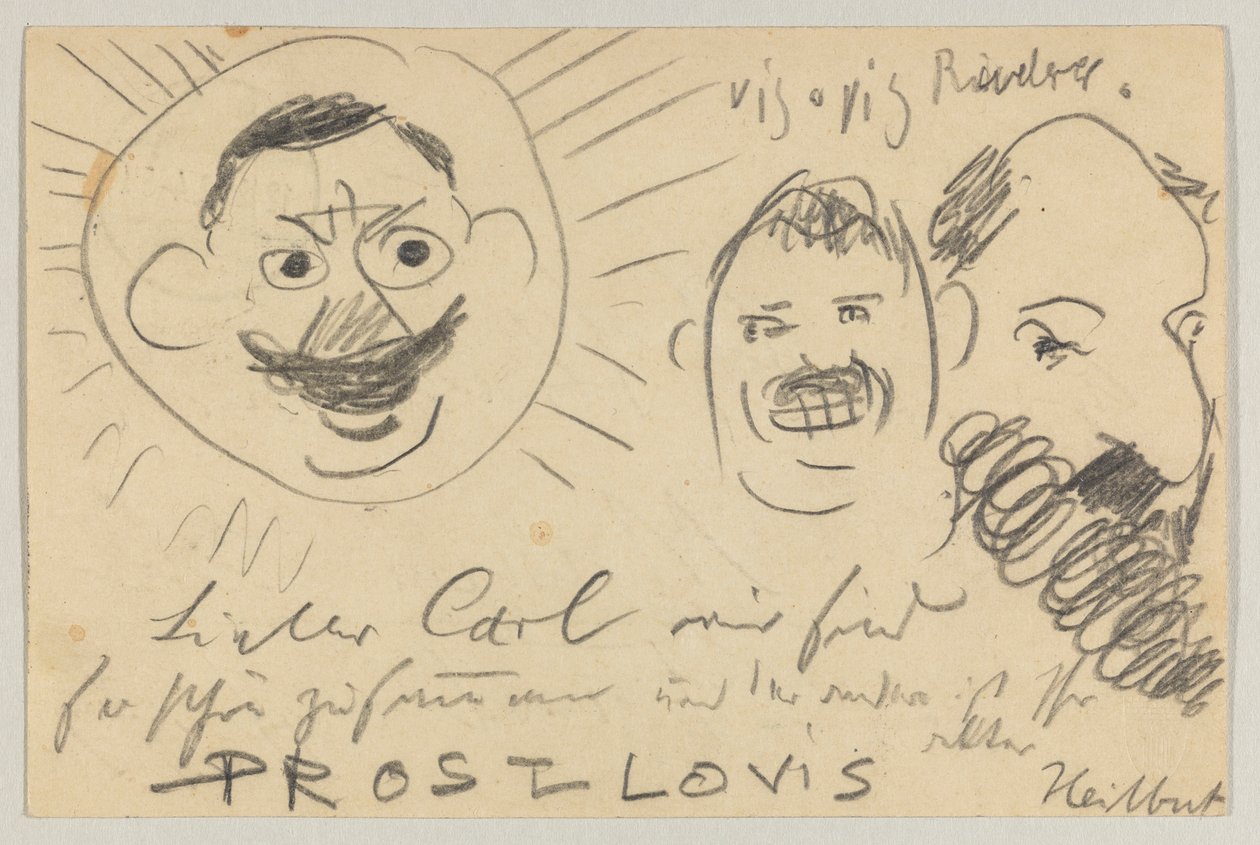 Lovis Corinth Carl Strathmannnak: képeslap, 1902. december 12-i postabélyegző alkotó: Lovis Corinth
