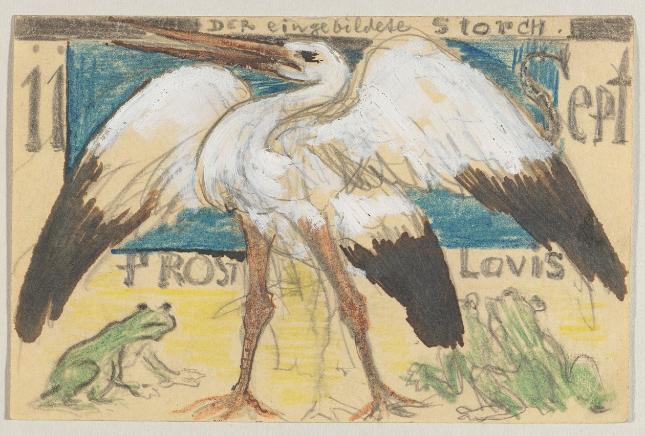 Lovis Corinth Carl Strathmannnak: képeslap, 1905. szeptember 12-i postabélyegző alkotó: Lovis Corinth