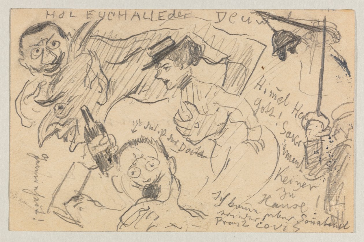 Lovis Corinth Carl Strathmannnak: képeslap, 1901. szeptember 20-i postabélyegző alkotó: Lovis Corinth