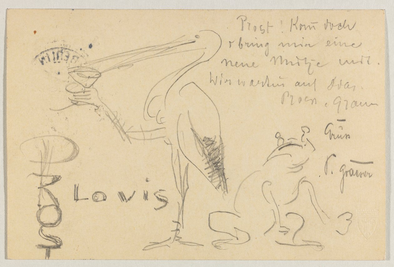 Lovis Corinth Carl Strathmannnak: képeslap, 1906. szeptember 20-i postabélyegző alkotó: Lovis Corinth