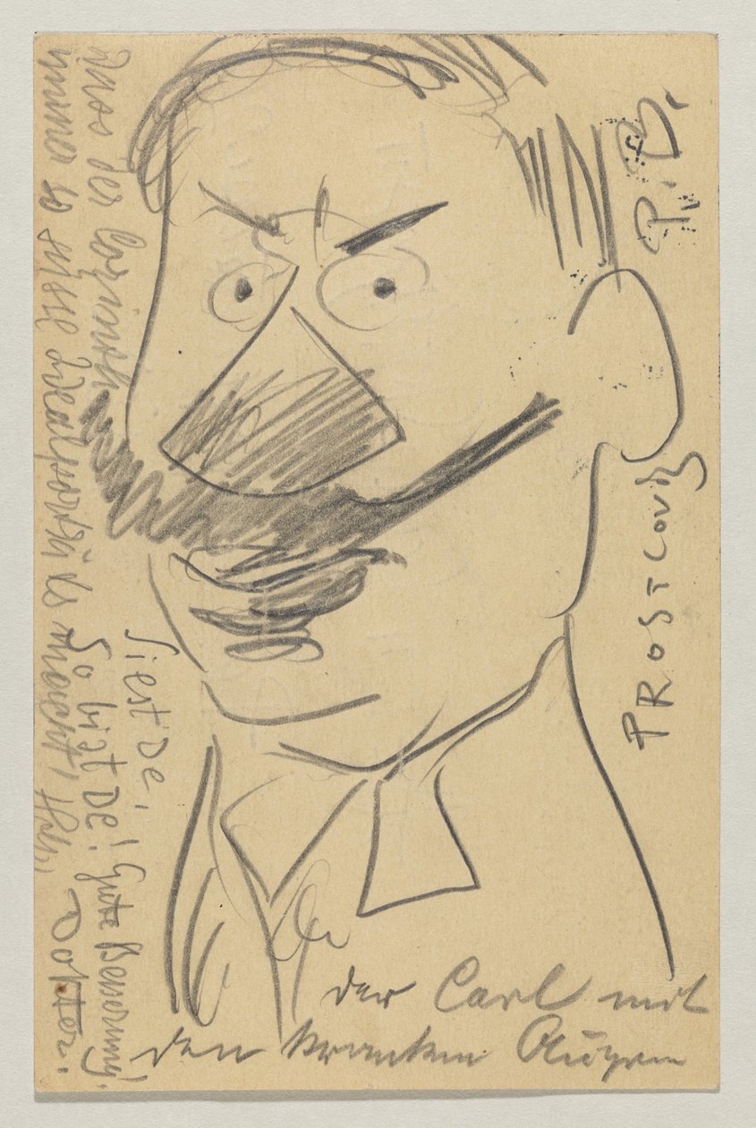 Lovis Corinth Carl Strathmannnak: képeslap, 1904. február 21-i postabélyegző alkotó: Lovis Corinth