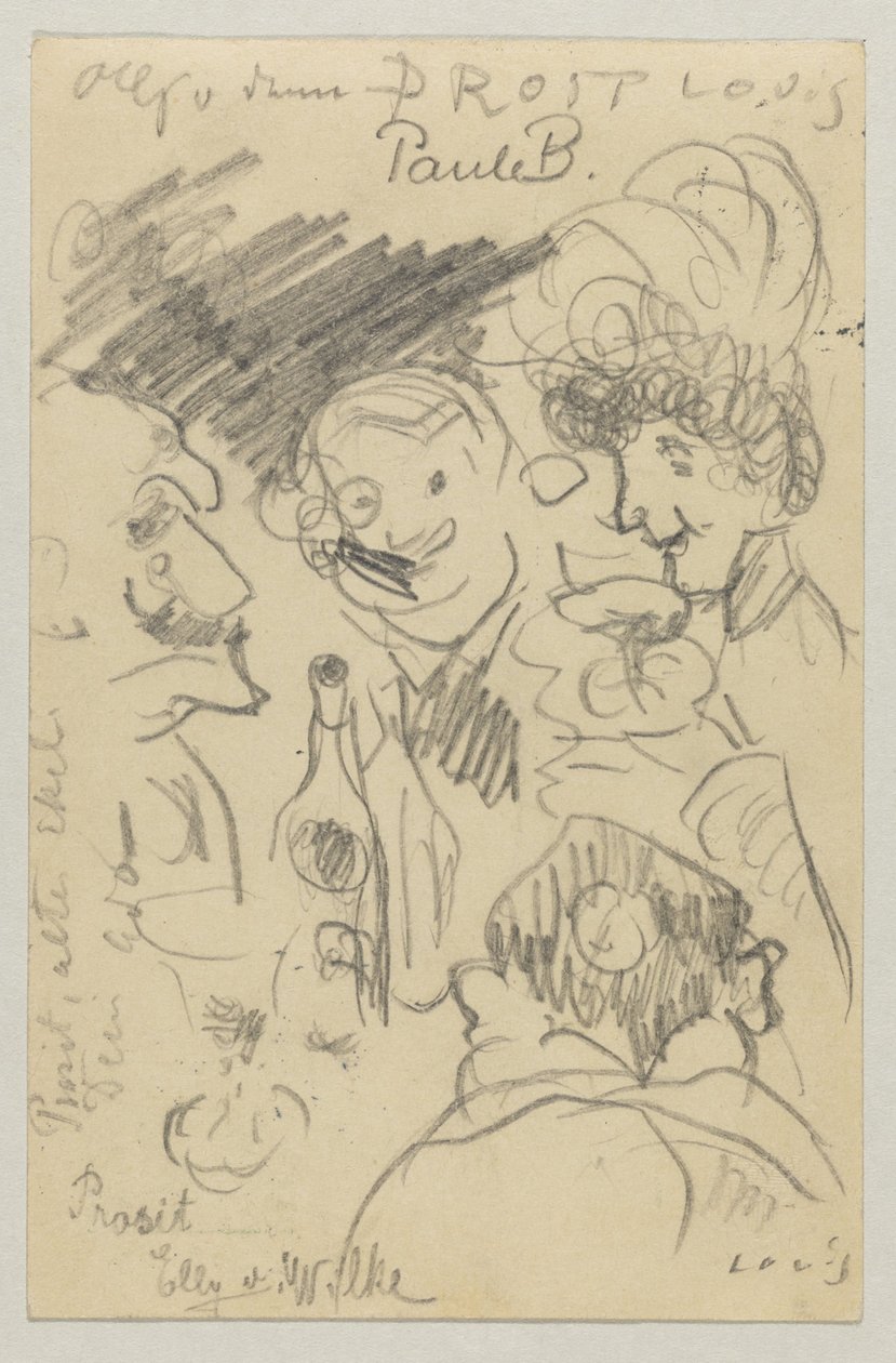 Lovis Corinth Carl Strathmannnak: képeslap, 1905. szeptember 23-i postabélyegző alkotó: Lovis Corinth