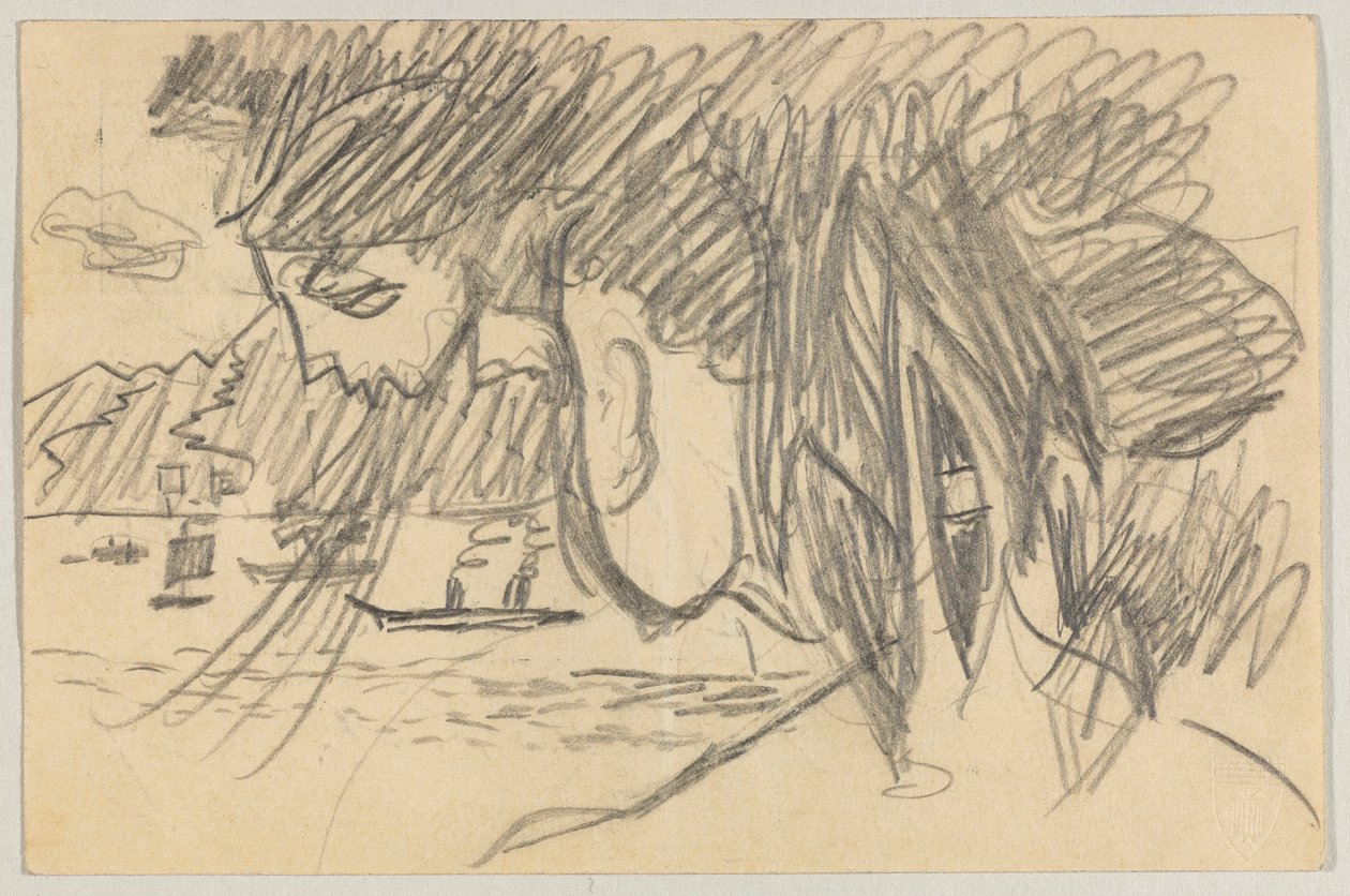 Lovis Corinth Carl Strathmannnak: képeslap, 1908. március 25-i postabélyegző alkotó: Lovis Corinth