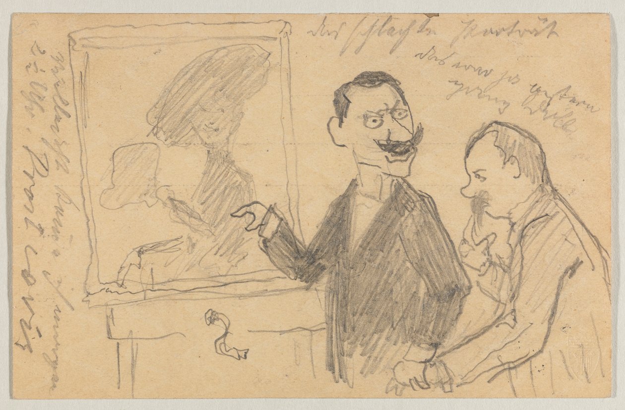 Lovis Corinth Carl Strathmannnak: képeslap, 1901. május 27-i postabélyegző alkotó: Lovis Corinth