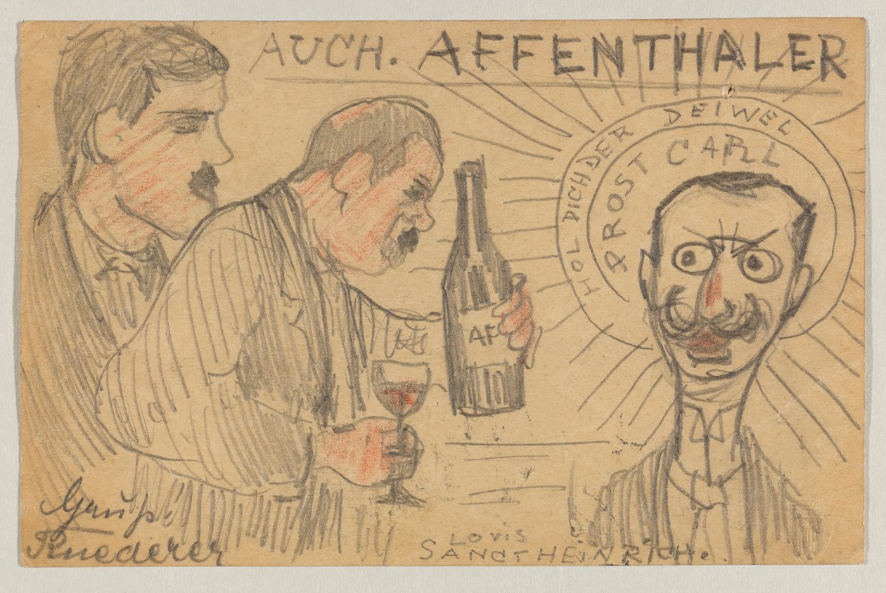 Lovis Corinth Carl Strathmannnak: képeslap, 1896. szeptember 28-i postabélyegző alkotó: Lovis Corinth