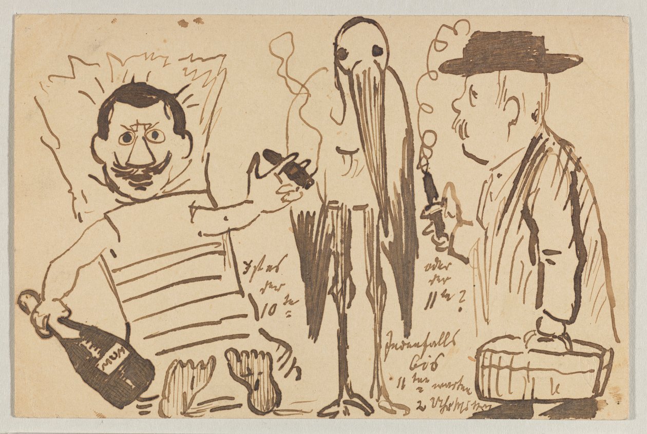 Lovis Corinth Carl Strathmannnak: képeslap, 1902. szeptember 3-i postabélyegző alkotó: Lovis Corinth
