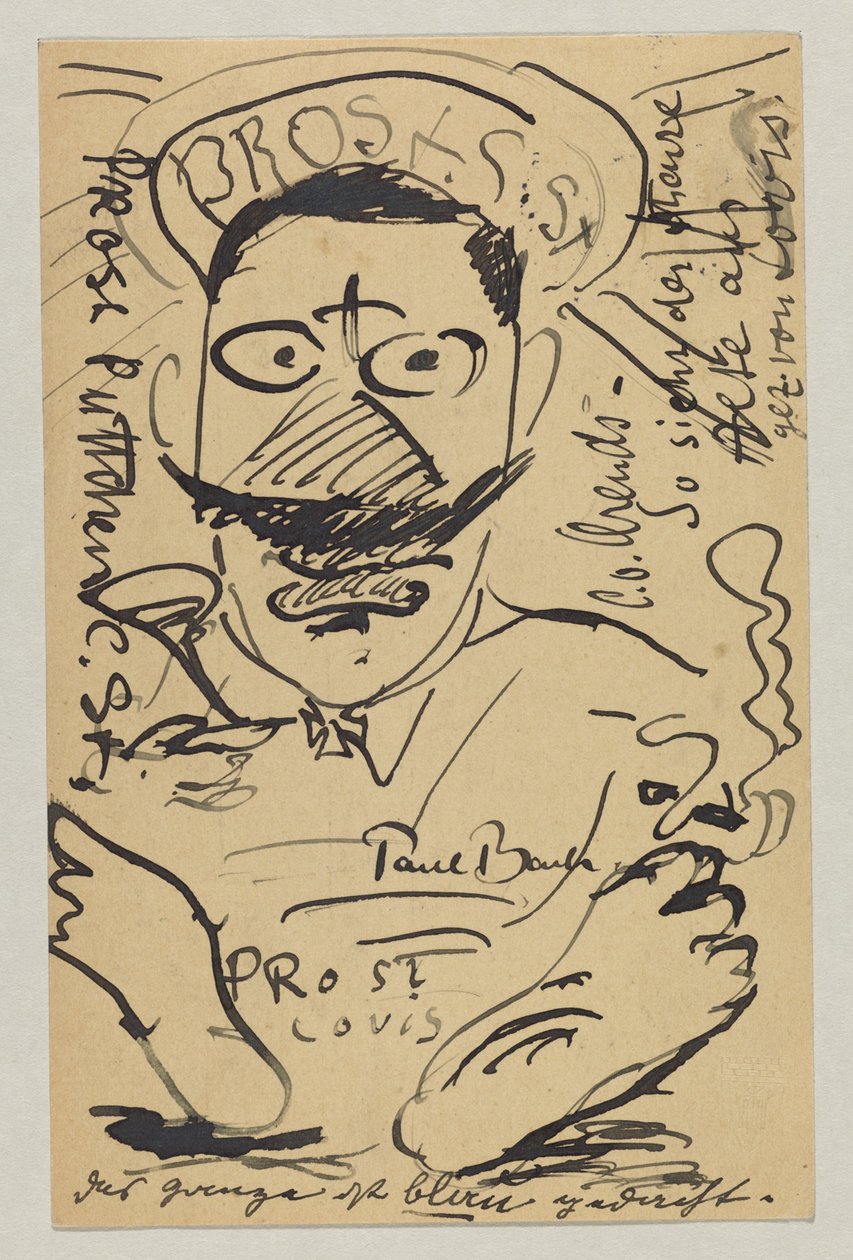 Lovis Corinth Elly Strathmannnak: képeslap, február 23-i postabélyegző alkotó: Lovis Corinth