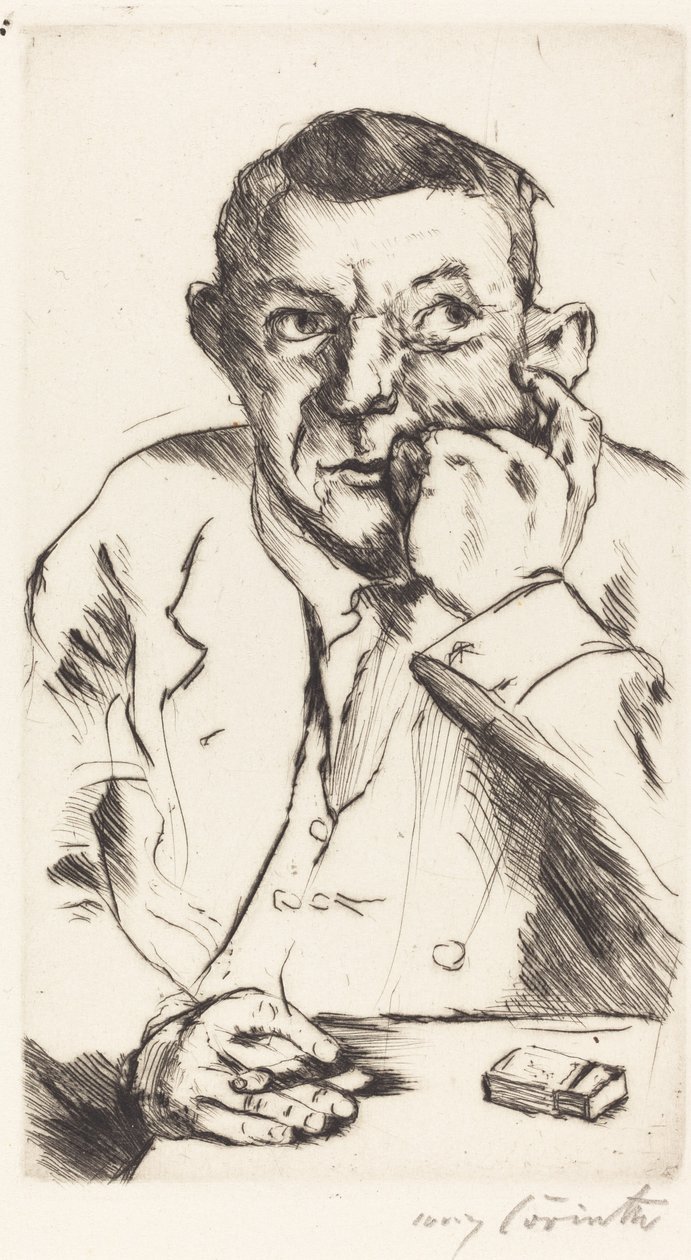 Egy dohányzó férfi portréja alkotó: Lovis Corinth