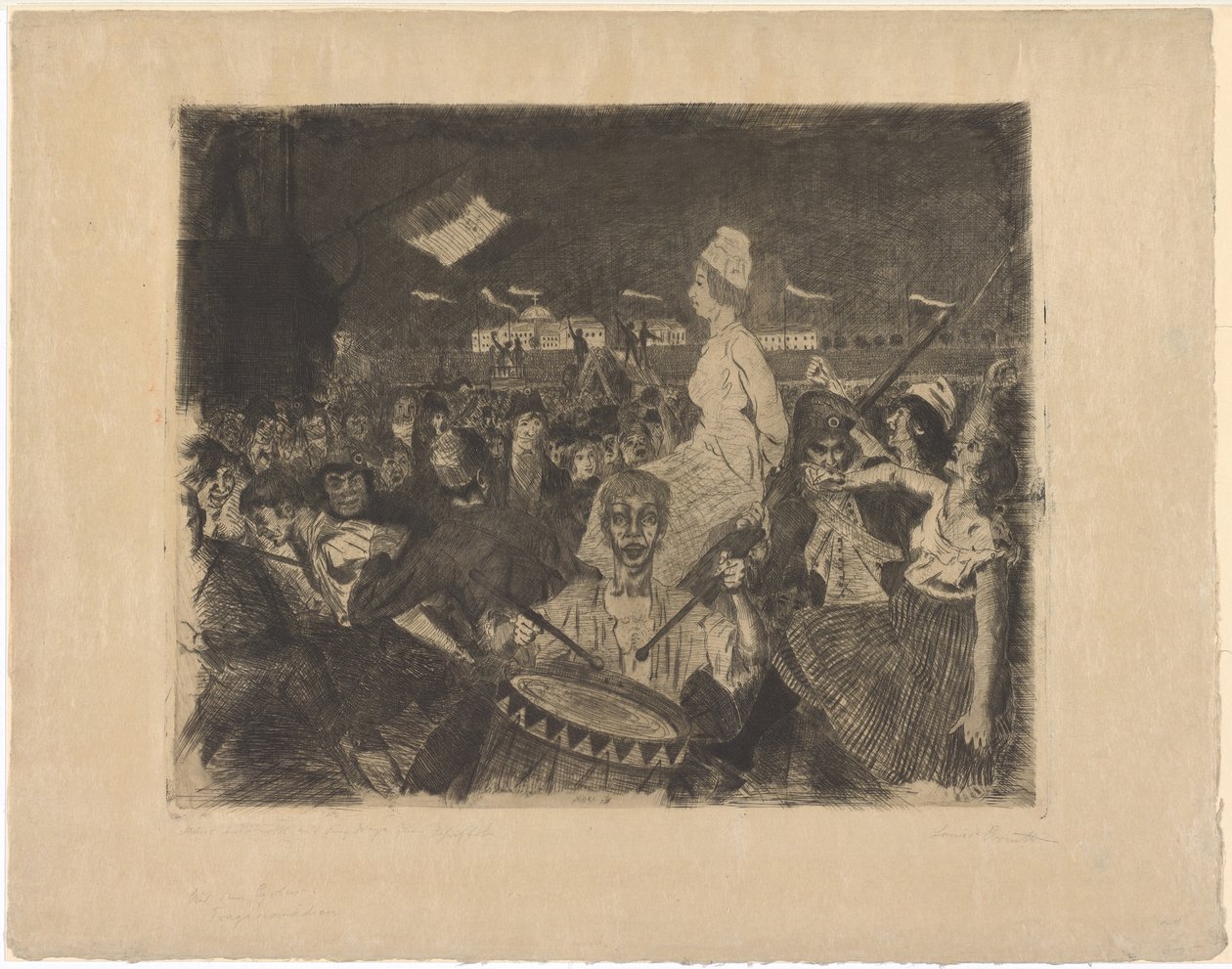 Marie Antoinette a vérpad felé vezető úton alkotó: Lovis Corinth