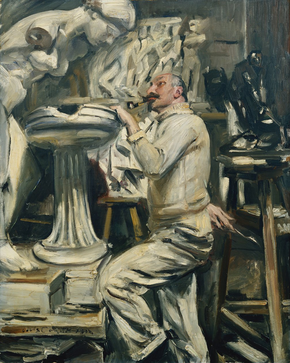 Nikolaus Friedrichs szobrász portréja; Nikolaus Friedrichs szobrászművész portréja, 1912 alkotó: Lovis Corinth