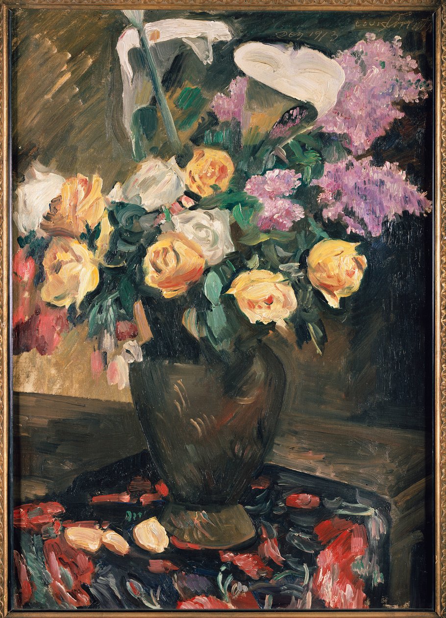 Rózsa, lila és liliom, 1913 alkotó: Lovis Corinth