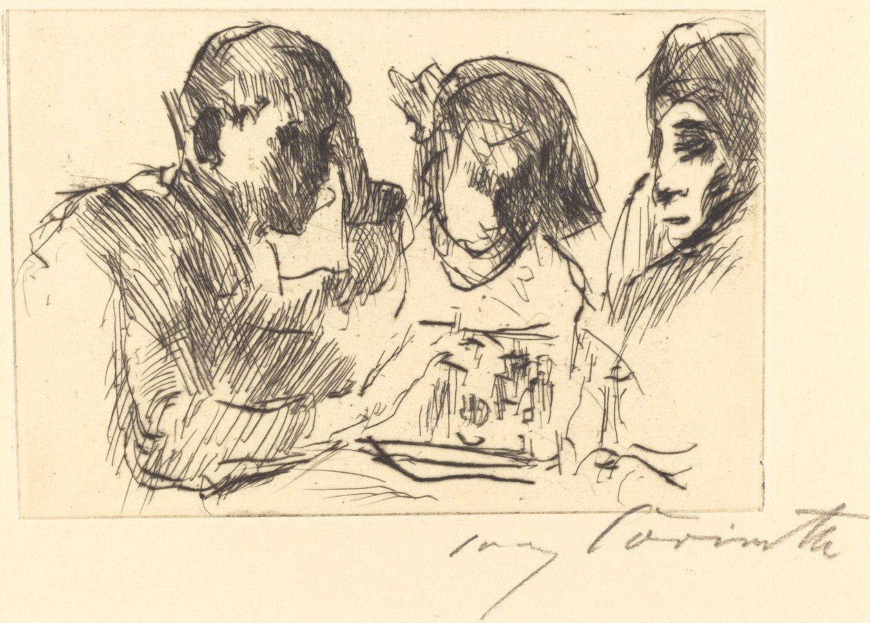 Sakkjáték (sakkjátékosok) alkotó: Lovis Corinth