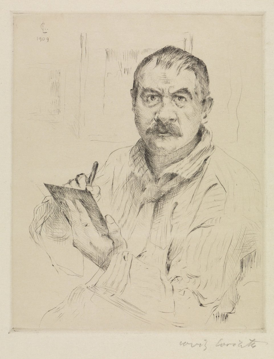Önarckép, rézkarc alkotó: Lovis Corinth