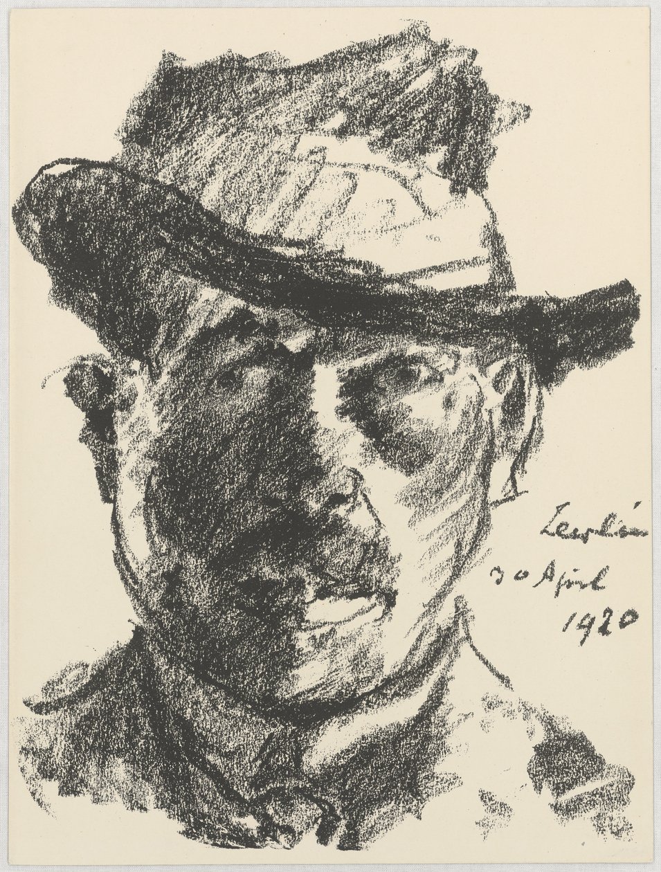Önarckép puha kalappal alkotó: Lovis Corinth