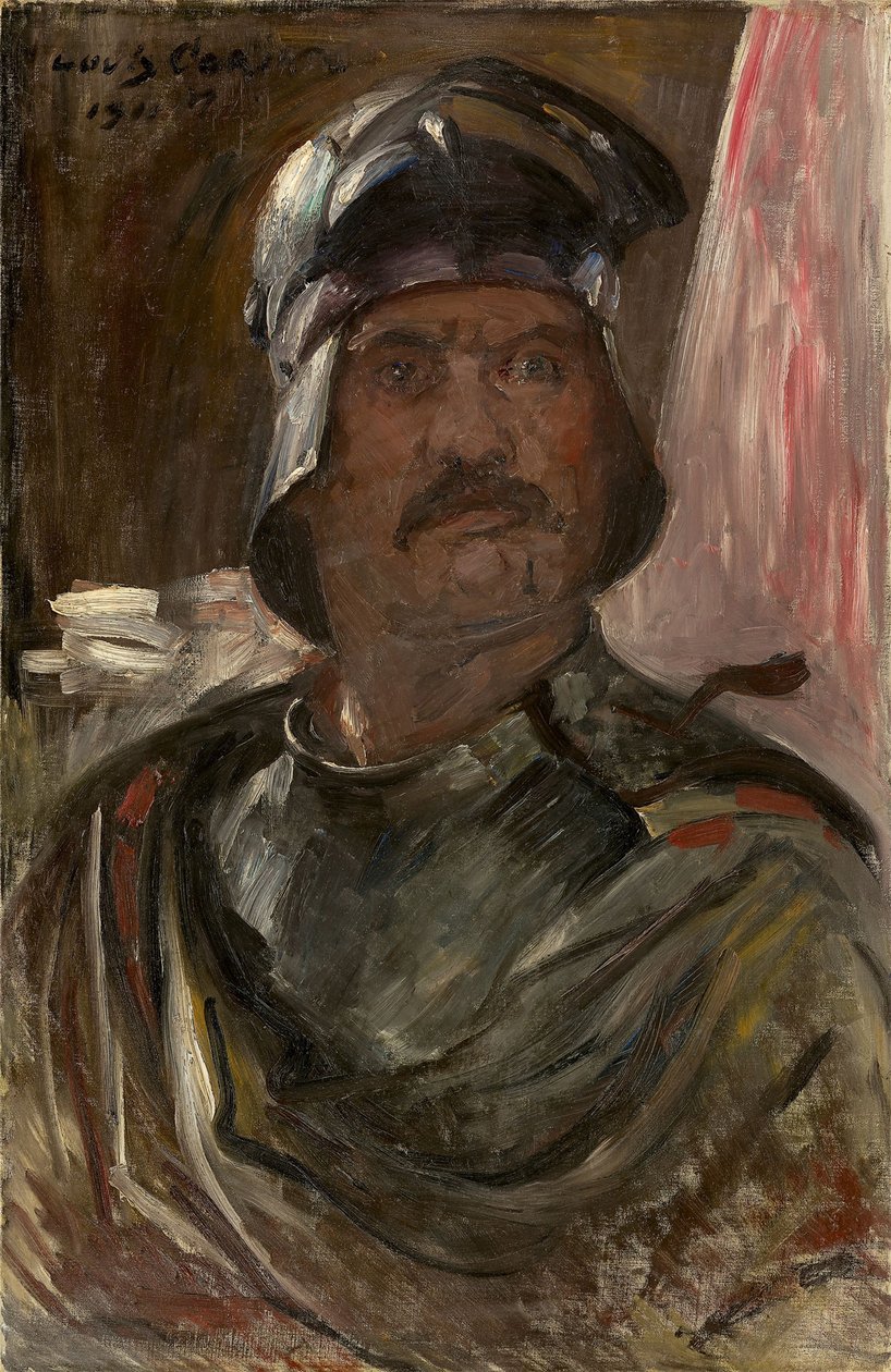 Önarckép páncélban, 1911. alkotó: Lovis Corinth