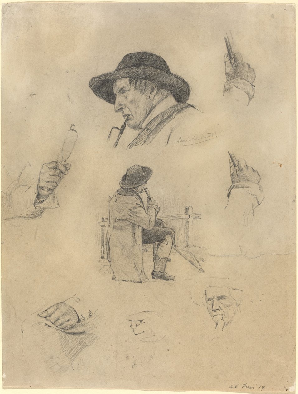 Vázlatok lapja alkotó: Lovis Corinth